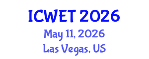 International Conference on Welding Engineering and Technology (ICWET) May 11, 2026 - Las Vegas, United States