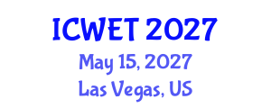 International Conference on Welding Engineering and Technology (ICWET) May 15, 2027 - Las Vegas, United States International Conference on Welding Engineering and Technology (ICWET) May 15, 2027 - Las Vegas, United States