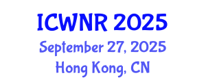 International Conference on Wildlife and Natural Resources (ICWNR) September 27, 2025 - Hong Kong, China