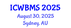 International Conference on Wildlife Biology, Management and Sustainability (ICWBMS) August 30, 2025 - Sydney, Australia