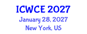 International Conference on Wireless Communications Engineering (ICWCE) January 28, 2027 - New York, United States International Conference on Wireless Communications Engineering (ICWCE) January 28, 2027 - New York, United States