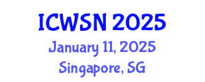 International Conference on Wireless Sensor Networks (ICWSN) January 11, 2025 - Singapore, Singapore