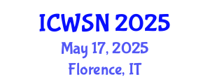 International Conference on Wireless Sensor Networks (ICWSN) May 17, 2025 - Florence, Italy