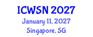 International Conference on Wireless Sensor Networks (ICWSN) January 11, 2027 - Singapore, Singapore