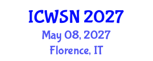 International Conference on Wireless Sensor Networks (ICWSN) May 08, 2027 - Florence, Italy