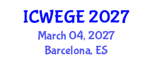 International Conference on Women, Education and Gender Equality (ICWEGE) March 04, 2027 - Barcelona, Spain International Conference on Women, Education and Gender Equality (ICWEGE) March 04, 2027 - Barcelona, Spain