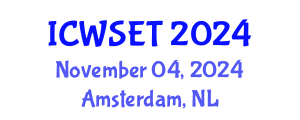 International Conference on Women in Science, Engineering and Technology (ICWSET) November 04, 2024 - Amsterdam, Netherlands