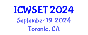 International Conference on Women in Science, Engineering and Technology (ICWSET) September 19, 2024 - Toronto, Canada