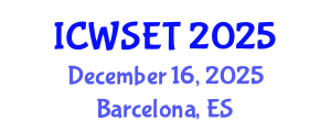 International Conference on Women in Science, Engineering and Technology (ICWSET) December 16, 2025 - Barcelona, Spain