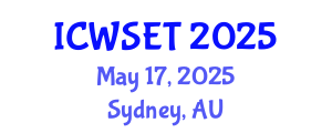 International Conference on Women in Science, Engineering and Technology (ICWSET) May 17, 2025 - Sydney, Australia