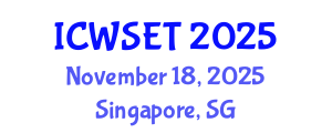 International Conference on Women in Science, Engineering and Technology (ICWSET) November 18, 2025 - Singapore, Singapore