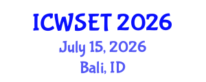 International Conference on Women in Science, Engineering and Technology (ICWSET) July 15, 2026 - Bali, Indonesia