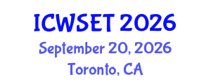 International Conference on Women in Science, Engineering and Technology (ICWSET) September 20, 2026 - Toronto, Canada