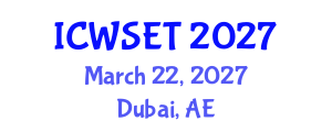 International Conference on Women in Science, Engineering and Technology (ICWSET) March 22, 2027 - Dubai, United Arab Emirates International Conference on Women in Science, Engineering and Technology (ICWSET) March 22, 2027 - Dubai, United Arab Emirates
