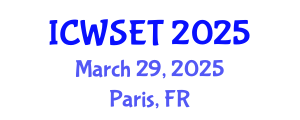 International Conference on Wood Science, Engineering and Technology (ICWSET) March 29, 2025 - Paris, France