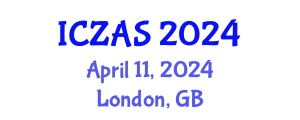 International Conference on Zoology and Animal Science (ICZAS) April 11, 2024 - London, United Kingdom