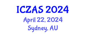 International Conference on Zoology and Animal Science (ICZAS) April 22, 2024 - Sydney, Australia
