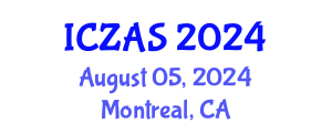 International Conference on Zoology and Animal Science (ICZAS) August 05, 2024 - Montreal, Canada