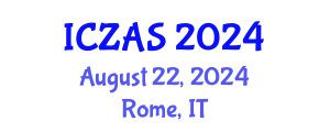 International Conference on Zoology and Animal Science (ICZAS) August 22, 2024 - Rome, Italy