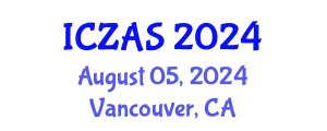 International Conference on Zoology and Animal Science (ICZAS) August 05, 2024 - Vancouver, Canada