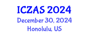 International Conference on Zoology and Animal Science (ICZAS) December 30, 2024 - Honolulu, United States