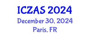 International Conference on Zoology and Animal Science (ICZAS) December 30, 2024 - Paris, France