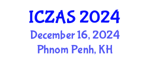 International Conference on Zoology and Animal Science (ICZAS) December 16, 2024 - Phnom Penh, Cambodia
