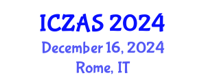 International Conference on Zoology and Animal Science (ICZAS) December 16, 2024 - Rome, Italy