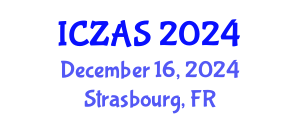 International Conference on Zoology and Animal Science (ICZAS) December 16, 2024 - Strasbourg, France