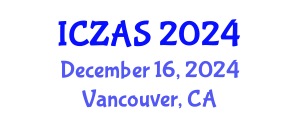 International Conference on Zoology and Animal Science (ICZAS) December 16, 2024 - Vancouver, Canada