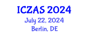 International Conference on Zoology and Animal Science (ICZAS) July 22, 2024 - Berlin, Germany