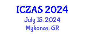 International Conference on Zoology and Animal Science (ICZAS) July 15, 2024 - Mykonos, Greece