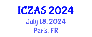 International Conference on Zoology and Animal Science (ICZAS) July 18, 2024 - Paris, France