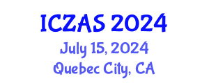 International Conference on Zoology and Animal Science (ICZAS) July 15, 2024 - Quebec City, Canada