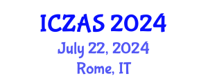 International Conference on Zoology and Animal Science (ICZAS) July 22, 2024 - Rome, Italy