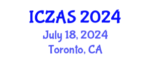 International Conference on Zoology and Animal Science (ICZAS) July 18, 2024 - Toronto, Canada