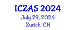 International Conference on Zoology and Animal Science (ICZAS) July 29, 2024 - Zurich, Switzerland