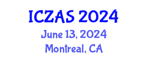 International Conference on Zoology and Animal Science (ICZAS) June 13, 2024 - Montreal, Canada