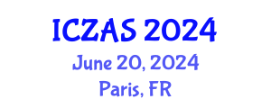 International Conference on Zoology and Animal Science (ICZAS) June 20, 2024 - Paris, France
