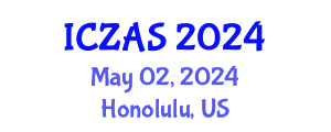 International Conference on Zoology and Animal Science (ICZAS) May 02, 2024 - Honolulu, United States