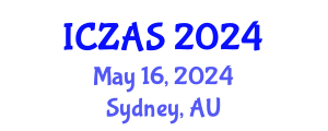 International Conference on Zoology and Animal Science (ICZAS) May 16, 2024 - Sydney, Australia