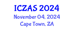International Conference on Zoology and Animal Science (ICZAS) November 04, 2024 - Cape Town, South Africa