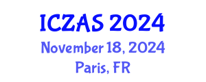 International Conference on Zoology and Animal Science (ICZAS) November 18, 2024 - Paris, France