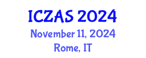 International Conference on Zoology and Animal Science (ICZAS) November 11, 2024 - Rome, Italy