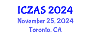 International Conference on Zoology and Animal Science (ICZAS) November 25, 2024 - Toronto, Canada