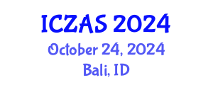 International Conference on Zoology and Animal Science (ICZAS) October 24, 2024 - Bali, Indonesia
