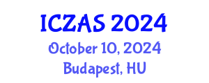 International Conference on Zoology and Animal Science (ICZAS) October 10, 2024 - Budapest, Hungary