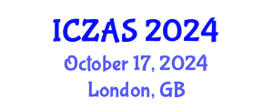International Conference on Zoology and Animal Science (ICZAS) October 17, 2024 - London, United Kingdom