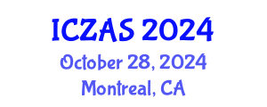International Conference on Zoology and Animal Science (ICZAS) October 28, 2024 - Montreal, Canada