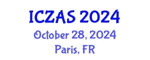 International Conference on Zoology and Animal Science (ICZAS) October 28, 2024 - Paris, France